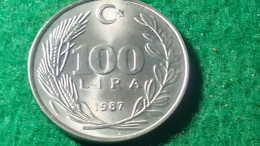TÜRKİYE 1987--(NİKEL)        100 LİRA - Turquie