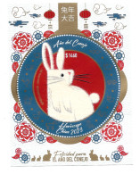 ARGENTINA 2023 Chinesse Calendar Chinese Horoscope Year Of The Rabbit Souvenir Sheet - Ungebraucht