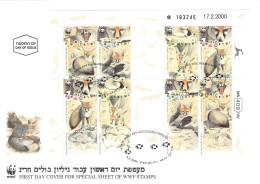 ISRAEL - FDC WWF 2001 - MINISHEET / 4268 - FDC