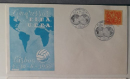 PORTUGAL FDC 1956 CONGRES FIFA UEFA FPF   FOOTBALL FUSSBALL SOCCER CALCIO FOOT VOETBOL FUTBOL FUTEBOL - Lettres & Documents