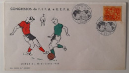 PORTUGAL FDC 1956 CONGRES FIFA UEFA FPF   FOOTBALL FUSSBALL SOCCER CALCIO FOOT VOETBOL FUTBOL FUTEBOL - Briefe U. Dokumente