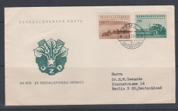 Tchécoslovaquie FDC 1953 710-11 Agriculture Semailles Récolte - FDC