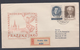 Tchécoslovaquie FDC 1953 718-19 Musique Slavik Violoniste Janacek Compositeur - FDC