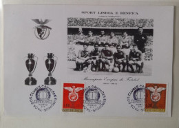 PORTUGAL FDC 1963 BENFICA LISBOA UEFA CHAMPIONS LEAGUE EUSEBIO FOOTBALL FUSSBALL SOCCER CALCIO FOOT FUTBOL FUTEBOL - Storia Postale