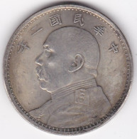 Chine . Dollar Year 2 (1913) Yuan Shikai, Y# 329, 26,4g Non Certifiée  - Cina