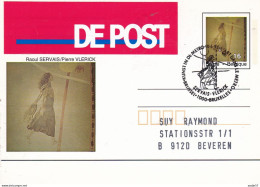 Belgie Belgique Belgium 1994 - Metro Brussel Raoul Servais Pierre Vlerick COB 48 De Post - Cartes Postales 1951-..