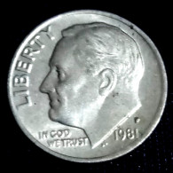 UNITED STATES, Dime, 1981 P, KM# 195a (agouz) - 1946-...: Roosevelt