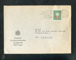 "LIECHTENSTEIN" 1953, Dienstbrief Ex Fuerstlich Liechtensteinisches Amtsgericht Vaduz Nach Zuerich (5681) - Dienstzegels