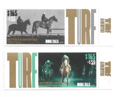 ARGENTINA 2022 TURF HORSES SPORTS POLE SET OF 2 VALUES MINT NH - Unused Stamps