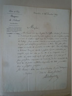 Autographe Louis Marie De BELLEYME (1787-1862) JURISTE Tribunal Versailles 1819 - Politiek & Militair