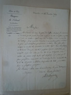 Autographe Louis Marie De BELLEYME (1787-1862) JURISTE Tribunal Versailles 1819 - Politisch Und Militärisch