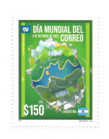 ARGENTINA 2022 WORLD POST DAY MAIL POSTAL COMMUNICATION GLOBE FLAG MNH - Unused Stamps