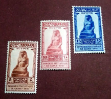 Egypt Kingdom 1927, Statistics Int. Congress, Complete Set, SG 173-175, MNH - Nuevos