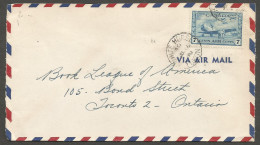 1940's Cover 7c War Airmail #C8 CDS White Horse Yukon - Postgeschichte