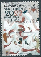 ESPAGNE SPANIEN SPAIN ESPAÑA 2022 POPULAR FESTIVALS:SAN FERMIN PAMPLONA IRUÑA USED ED 5589 MI 5640 YT 5345 SG 5589 - Used Stamps
