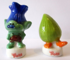 Fèves Brillantes - Les Trolls X 2/10 - Auchan 2017 - Frais Du Site Déduits - Cómics