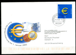 REPUBLIQUE FEDERALE ALLEMANDE - Ganzsache (Entier Postal) - Mi USo 33 (Euro-Bargeldeinführung An 1.Januar 2002) - Umschläge - Gebraucht