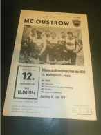 Speedway Güstrow 12.10.1986 ,  Finale DDR Meisterschaft , Programmheft , Programm , Rennprogramm !!! - Motor Bikes