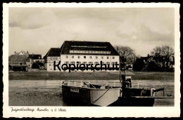 ALTE POSTKARTE HAMELN JUGENDHERBERGE MIT FÄHRE HAMELN BOOT SCHIFF Ship Ferry Ansichtskarte Postcard AK Cpa - Hameln (Pyrmont)