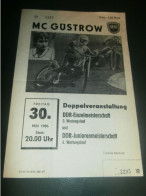 Speedway Güstrow 30.05.1986 , DDR Meisterschaft , Programmheft , Programm , Rennprogramm !!! - Motor Bikes