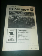 Speedway Güstrow 18.05.1986 , Plzen , Slany , Pardubice , Programmheft , Programm , Rennprogramm !!! - Motos