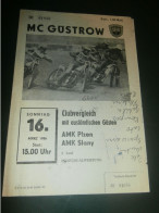 Speedway Güstrow 16.03.1986 , Plzen , Slany , Programmheft , Programm , Rennprogramm !!! - Motos