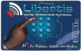 Gabon - Libertis - Votre Opérateur National, Exp.31.03.2003, GSM Refill 2.000FCFA, Used - Gabon