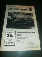 Speedway Güstrow 26.05.1985 , Plzen , Slany , Pardubice , Prag , Programmheft , Programm , Rennprogramm !!! - Motos