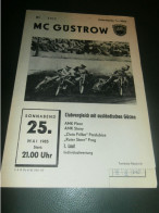 Speedway Güstrow 25.05.1985 , Plzen , Slany , Pardubice , Prag , Programmheft , Programm , Rennprogramm !!! - Motos