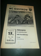 Speedway Güstrow 17.03.1985 , Plzen , Slany , Programmheft , Programm , Rennprogramm !!! - Moto