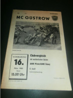 Speedway Güstrow 16.03.1985 , Plzen , Slany , Programmheft , Programm , Rennprogramm !!! - Motos