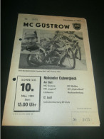 Speedway Güstrow 10.03.1985 , Neubrandenburg , Meißen , Lübbenau , Programmheft , Programm , Rennprogramm !!! - Moto