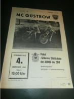 Speedway Güstrow 04.10.1984 , Silberner Stahlschuh , Programmheft , Programm , Rennprogramm !!! - Motorfietsen