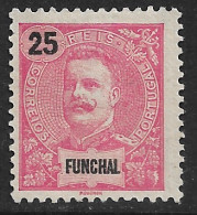 Funchal – 1898 King Carlos 25 Réis Mint Stamp - Funchal