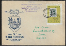 Poland.   Centenary Of Polish Stamps. Philatelic Exhibition, Swiebodzin, 12-15. 06. 1960.  Special Cancellation. - Brieven En Documenten
