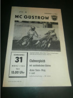 Speedway Güstrow 31.03.1984 , Prag , Programmheft , Programm , Rennprogramm !!! - Motorfietsen