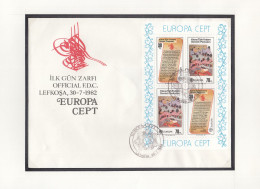 TÜRKISCH ZYPERN  Block 3, FDC, Europa CEPT: Historische Ereignisse, 1982 - Brieven En Documenten