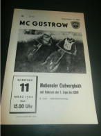 Speedway Güstrow 11.03.1984 , Nationaler Clubvergleich , Programmheft , Programm , Rennprogramm !!! - Moto