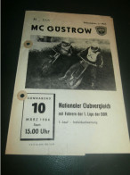 Speedway Güstrow 10.03.1984 , Nationaler Clubvergleich , Programmheft , Programm , Rennprogramm !!! - Motor Bikes