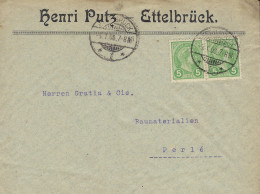 Luxembourg - Luxemburg - Lettre  1908  -  HENRI PÜTZ  ,  ETTELBRUCK - Storia Postale