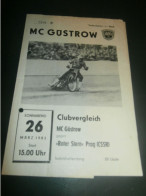 Speedway Güstrow 26.03.1983 , Roter Stern Prag , ADMV , Programmheft , Programm , Rennprogramm !!! - Motor Bikes