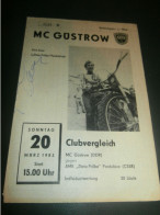 Speedway Güstrow 20.03.1983 , Zlata Prilba Pardubice , Programmheft , Programm , Rennprogramm !!! - Motos