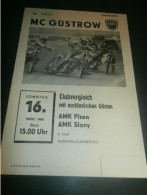 Speedway Güstrow 16.03.1986 , Slany , Plzen , Programmheft , Programm , Rennprogramm !!! - Motos