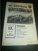 Speedway Güstrow 17.05.1986 , Zlata Prilba Pardubice , Slany , Plzen , Programmheft , Programm , Rennprogramm !!! - Moto