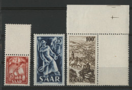 SARRE N° 260 + 261 + 262 (Mi 281 + 2824 + 288) Neufs ** (MNH) Cote 61 € TB - Neufs