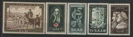 SARRE N° 291 à 295 (Mi 304 à 308) Neuf * (MH) Cote 35 € TB - Unused Stamps