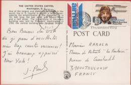 STATI UNITI - UNITED STATES - USA - US - 1982 - 28 Blanche Stuart Scott - Air Mail - Post Card - Washington, The Capitol - Storia Postale