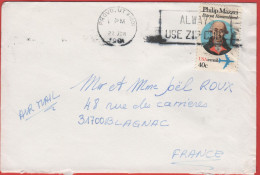 STATI UNITI - UNITED STATES - USA - US - 1981 - 40 Philip Mazzei - Air Mail - Viaggiata Da Provo Per Blagnac, France - Brieven En Documenten