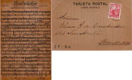ARGENTINA 1905 POSTCARD SENT TO BUENOS AIRES - Storia Postale