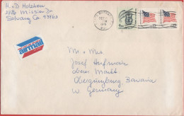 STATI UNITI - UNITED STATES - USA - US - 1976 - 1c The Ability To Write + 2x 15c Flag - Viaggiata Da Santa Barbara Per G - Briefe U. Dokumente